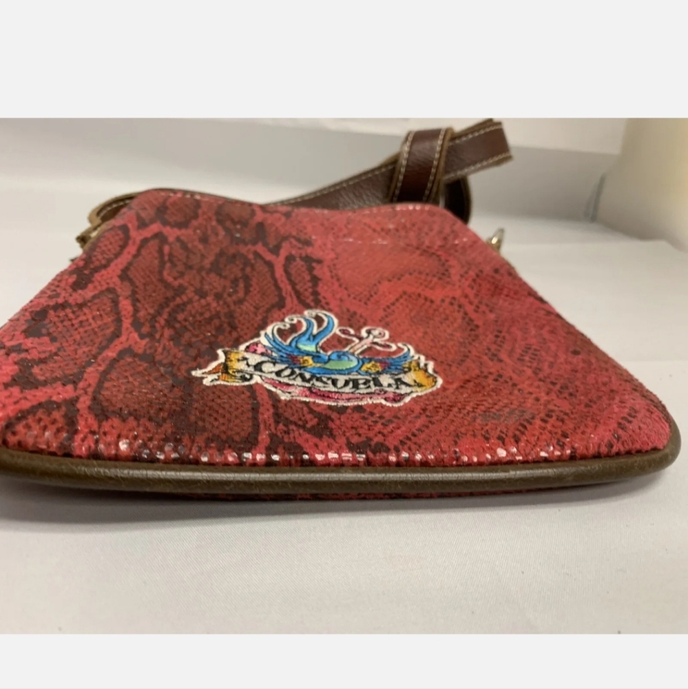 Consuela Red Python Snake Like Skin Shoulder Bag.… - image 6